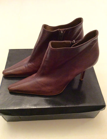 Brand New Schuh Brown Leather Ankle Boots Size 5/38 - Whispers Dress Agency - Sold - 1