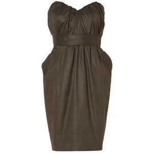 All Saints Brown Jessamine Strapless Corset Dress Size 14 - Whispers Dress Agency - Sold - 1
