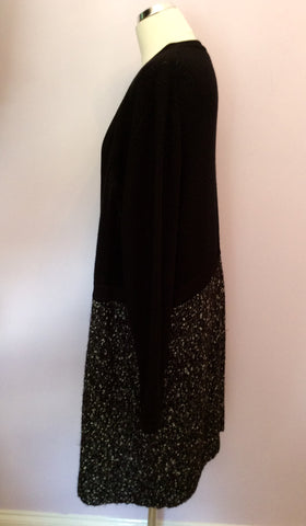 Jaeger Black & White Fleck Long Cardigan Size XL - Whispers Dress Agency - Sold - 2