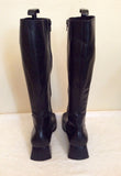 Dolcis Black Leather Knee Length Boots Size 8/42 - Whispers Dress Agency - Sold - 5
