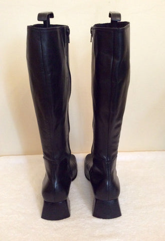 Dolcis Black Leather Knee Length Boots Size 8/42 - Whispers Dress Agency - Sold - 5