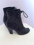 John Rocha Black Lace Up Ankle Boots Size 3/36 - Whispers Dress Agency - Womens Boots - 4