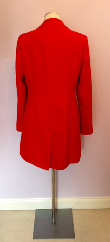 Marks & Spencer Poppy Red Coat Size 12 - Whispers Dress Agency - Sold - 4