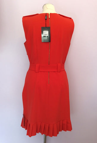 Brand New Jasper Conran Ruffle Trim Orange Dress Size 12 - Whispers Dress Agency - Womens Dresses - 3