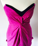 Reiss Deep Pink Silk Strapless 'Courtney' Dress Size 8 - Whispers Dress Agency - Sold - 2