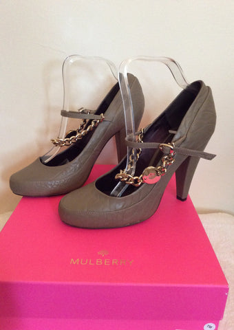 Mulberry Khaki / Olive Carter Character Leather Heels Size 7/40 - Whispers Dress Agency - Womens Heels - 5
