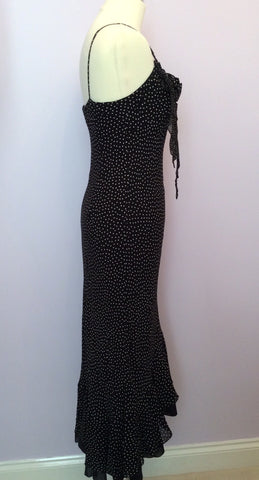 Per Una Black & White Spotted Strappy Frill Trim Dress Size 12R - Whispers Dress Agency - Womens Dresses - 2