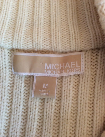 Michael Kors Cream Knit & Faux Fur Gilet Size M - Whispers Dress Agency - Sold - 4