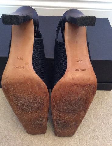 Christian Dior Black Slingback Heels Size 5.5 /38.5 - Whispers Dress Agency - Womens Heels - 6
