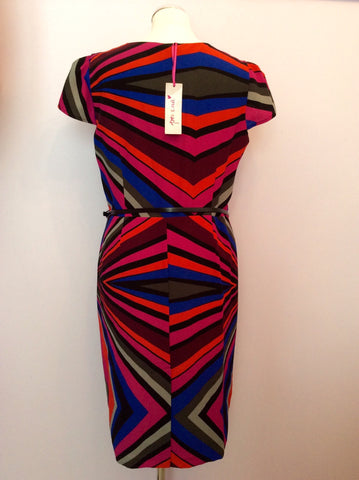 Brand New Per Una Multicoloured Belted Pencil Dress Size 16 - Whispers Dress Agency - Womens Dresses - 2