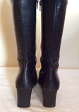 Roland Cartier Black Calf Length Leather Boots Size 5/38 - Whispers Dress Agency - Sold - 4