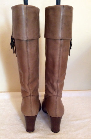 Moda In Pelle Camel Leather Knee Length Boots Size 5/38 - Whispers Dress Agency - Womens Boots - 4