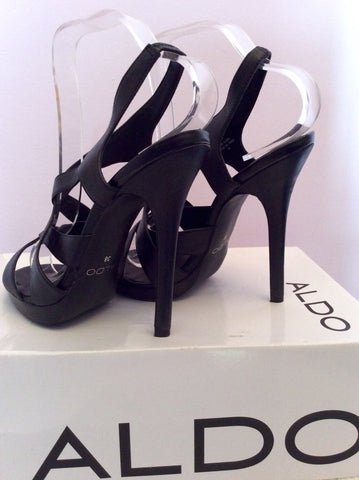 Aldo Latasha Black Leather Strappy Heel Sandals Size 5/38 - Whispers Dress Agency - Womens Sandals - 3