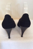 Karen Millen Black Canvas Pinstripe Heels Size 6/39 - Whispers Dress Agency - Womens Heels - 5