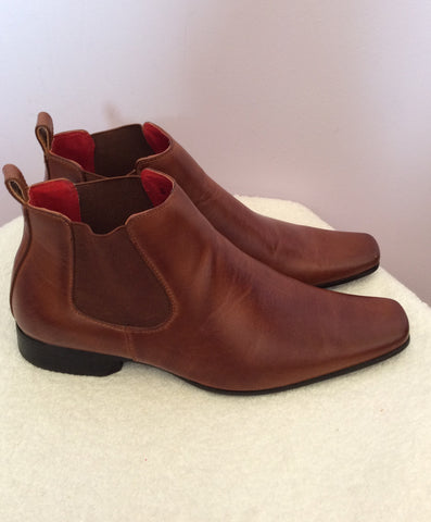 Giovanni Tan Brown Ankle Boots Size 10 / 44 - Whispers Dress Agency - Sold - 3