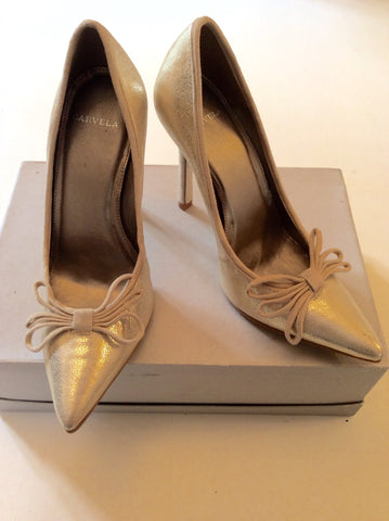 BRAND NEW CARVELA CHAMPAGNE GOLD HEELS SIZE 3.5/36 - Whispers Dress Agency - Sold - 1