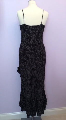 Per Una Black & White Spotted Strappy Frill Trim Dress Size 12R - Whispers Dress Agency - Womens Dresses - 3