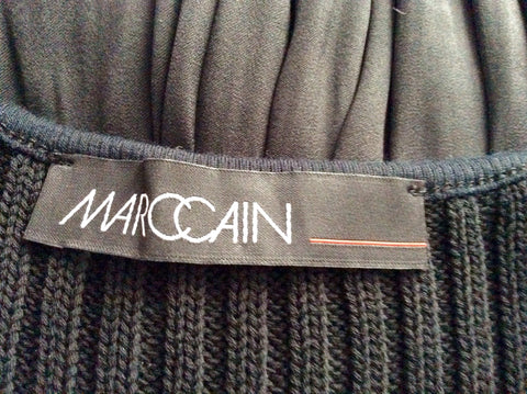 Brand New Marccain Black Pleated & Knit Top & Satin Crop Trouser Suit Size 10 - Whispers Dress Agency - Womens Eveningwear - 3