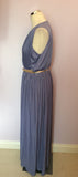 Vintage Shubette Of London Lavender Pleated Long Dress Size 18 UK 14/16 - Whispers Dress Agency - Sold - 2