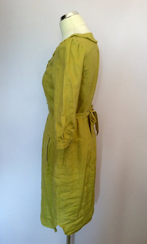 Boden Lime 3/4 Sleeve Linen Dress Size 10L - Whispers Dress Agency - Womens Dresses - 2