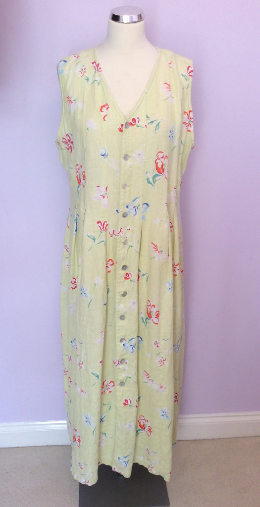Jackpot By Carli Gry Lemon Floral Print Linen Dress Size 4 UK XL Whispers Dress Agency Jackpot By Carli Gry Lemon Floral Print Linen Dress Size 4 UK XL Whispers Dress Agency