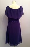 Holly Willoughby Purple With Sequinned Tie Belt Size 10 - Whispers Dress Agency - Sold - 3