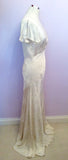 Phase Eight Ivory Floral Embossed Wedding Dress Size 14 - Whispers Dress Agency - Sold - 3