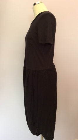 Cos Black Cotton Top & Wrap Around Linen Skirt Dress Size M - Whispers Dress Agency - Sold - 2