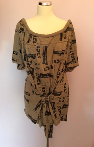 Bolongero Trevor Brown & Black Print Top Size S - Whispers Dress Agency - Sold - 1