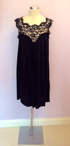 Temperley Black Lace Top Dress Size 10 - Whispers Dress Agency - Womens Dresses - 1