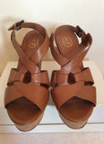Ash Tan Leather Platform Wedge Heel Sandals Size 6/39 - Whispers Dress Agency - Womens Sandals - 3
