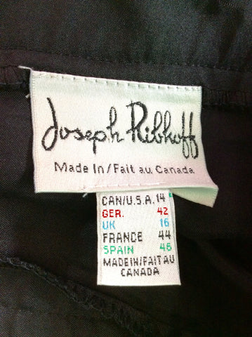 Joseph Ribkoff Black Trousers With Split Panels Over Skirt Size 16 - Whispers Dress Agency - Sold - 4