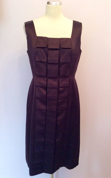 Brand New Phase Eight Aubergine Silk Dress Size 14 - Whispers Dress Agency - Sold - 1