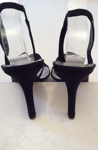 Whistles Black Diamanté Strap Slingback Sandals Size 7/40 - Whispers Dress Agency - Womens Sandals - 4