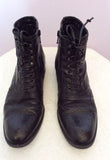 Cara London Black Leather Lace Up Ankle Boots Size 5/38 - Whispers Dress Agency - Sold - 2
