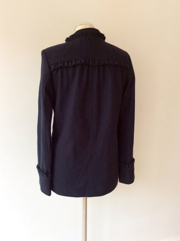 FRENCH CONNECTION DARK BLUE DOUBLE BREASTED JACKET SIZE 8 - Whispers Dress Agency - Womens Coats & Jackets - 5