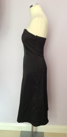 Coast Black Matt Satin Strapless Dress Size 10 - Whispers Dress Agency - Womens Eveningwear - 2