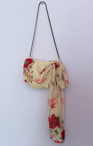 COAST CREAM WITH RED & GREEN FLORAL PRINT SILK DRESS & BAG SIZE 10 - Whispers Dress Agency - Womens Dresses - 5
