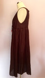 Brand New Avoca Anthology Brown Cotton Dress Size 3 UK 12/14 - Whispers Dress Agency - Sold - 3