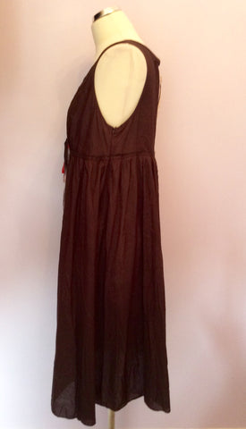 Brand New Avoca Anthology Brown Cotton Dress Size 3 UK 12/14 - Whispers Dress Agency - Sold - 3