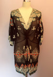 All Saints Dark Brown Silk Sequin Chariot Dress Size 12 - Whispers Dress Agency - Sold - 4