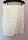 Penny Black White Wrap Across Cotton Skirt Size 16 Fit Approx 14 - Whispers Dress Agency - Womens Skirts - 1