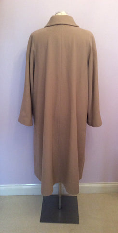 Marks & Spencer Camel (Champagne) Wool & Cashmere Coat Size 12 - Whispers Dress Agency - Womens Coats & Jackets - 3