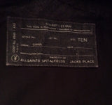 All Saints Black Cotton Cardea Shirt Dress Size 10 - Whispers Dress Agency - Sold - 6