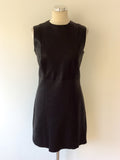BRAND NEW CELINE BLACK LEATHER DRESS SIZE 42 UK 12 - Whispers Dress Agency - Womens Dresses - 2