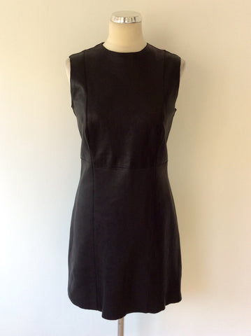 BRAND NEW CELINE BLACK LEATHER DRESS SIZE 42 UK 12 - Whispers Dress Agency - Womens Dresses - 2
