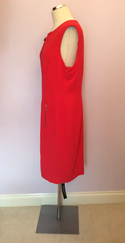 Brand New Preen Edition Pink Zip Front Crepe Dress Size 18 - Whispers Dress Agency - Sold - 2