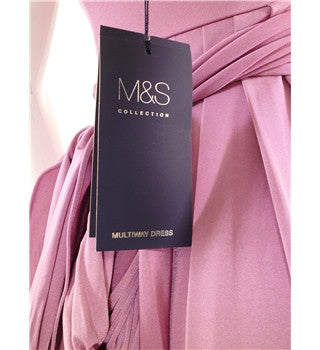 Brand new Marks & Spencer Dusky pink multi way long dress size 8 - Whispers Dress Agency - Womens Dresses - 7