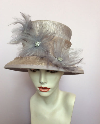 Alicia Boom Pale Lilac / Mauve Feather Trim Formal Hat - Whispers Dress Agency - Womens Formal Hats & Fascinators - 1
