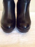 Betty Jackson Black Burgundy & Black Leather Knee High Boots Size 4/37 - Whispers Dress Agency - Womens Boots - 4